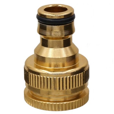 Copper 1/2 Garden Pipe Hose End Connector Irrigate Faucet Nozzle Fitting 2 In 1